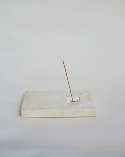 Marble Cross Incense Holder