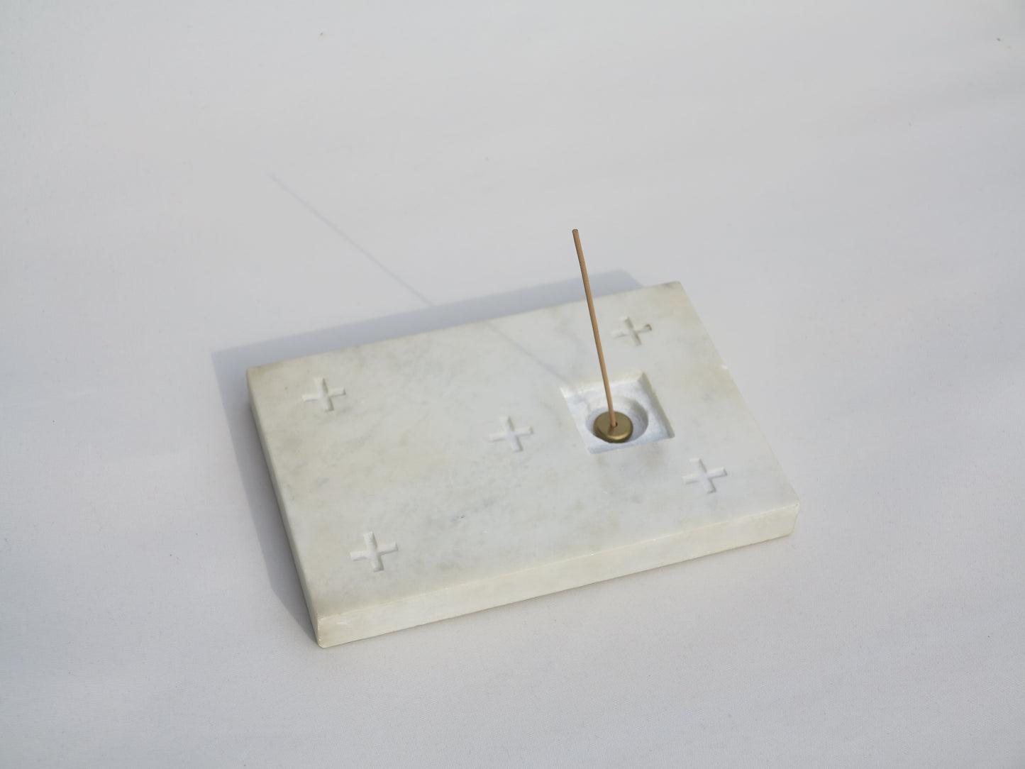 Marble Cross Incense Holder